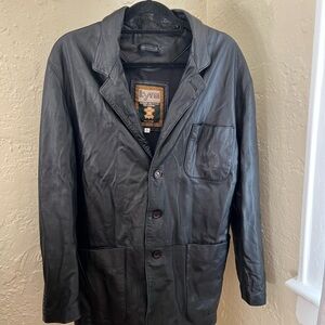 Vintage Black Leather Jacket Lyra Menswear
